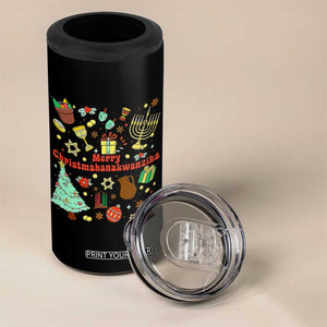 Merry Christmahanakwanzika 4 in 1 Can Cooler Tumbler Funny Winter Holiday Gift TS12 Print Your Wear