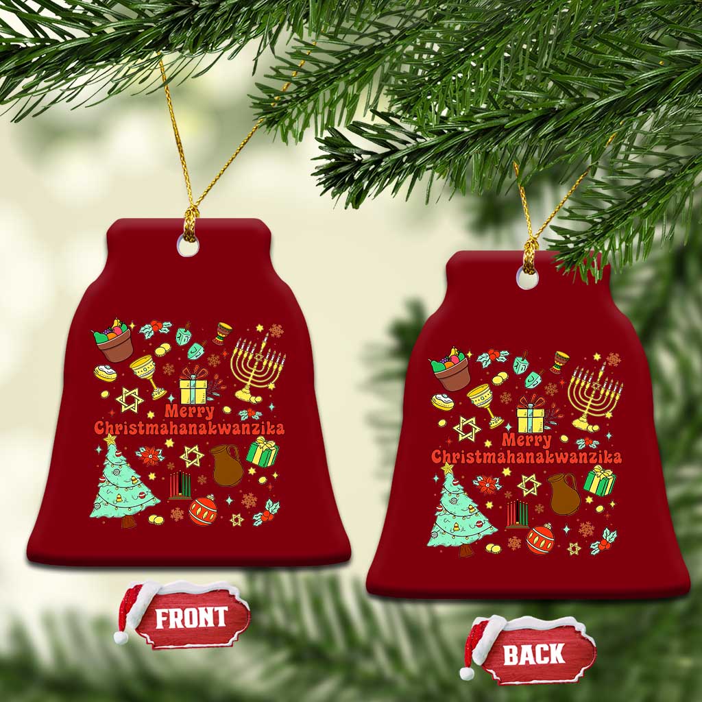 Merry Christmahanakwanzika Ceramic Ornament Funny Winter Holiday Gift TS12 Print Your Wear