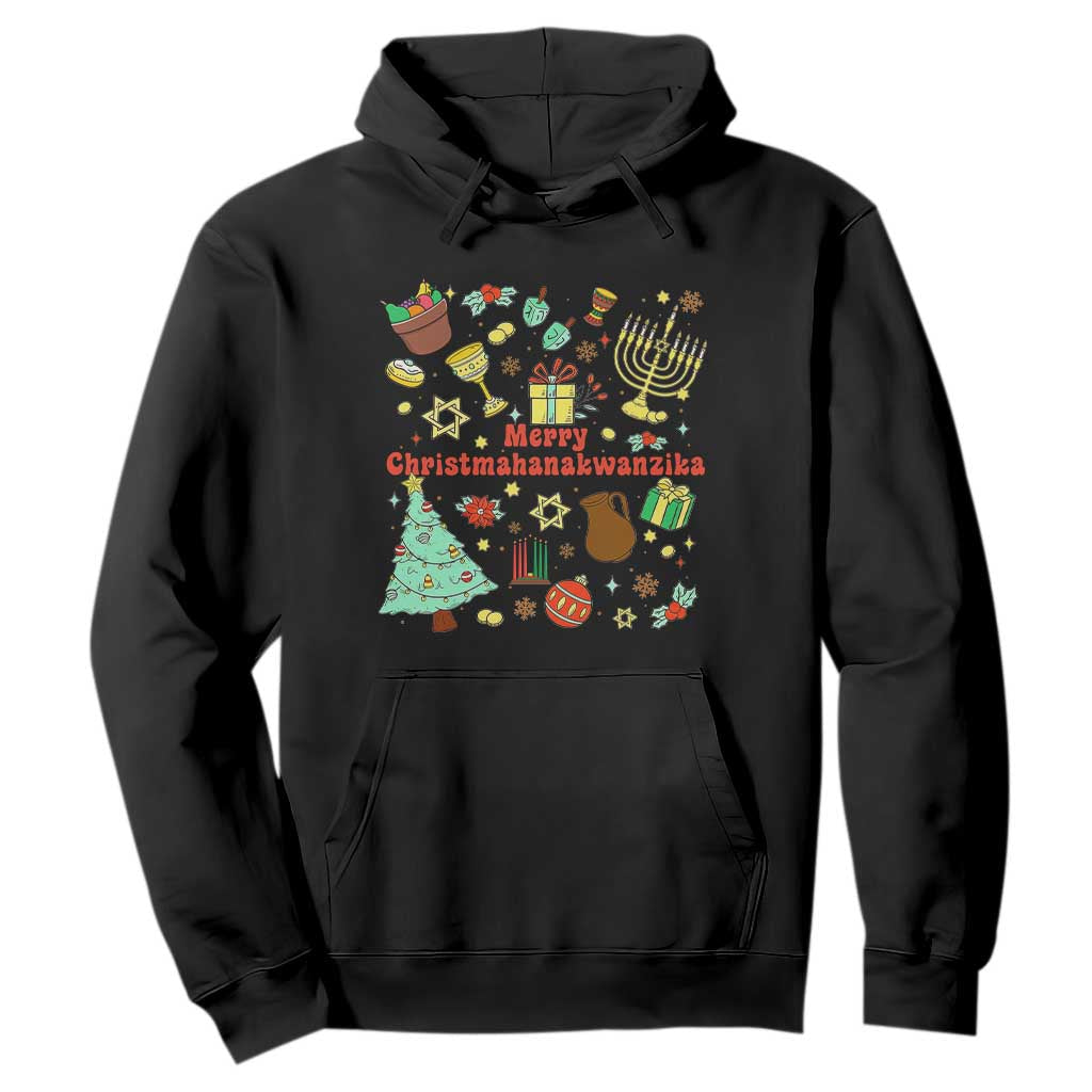Merry Christmahanakwanzika Hoodie Funny Winter Holiday Gift TS12 Black Print Your Wear