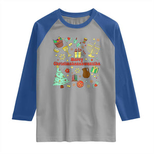 Merry Christmahanakwanzika Raglan Shirt Funny Winter Holiday Gift TS12 Sport Gray Royal Print Your Wear