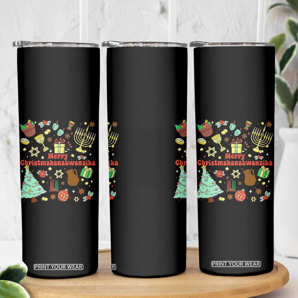 Merry Christmahanakwanzika Skinny Tumbler Funny Winter Holiday Gift TS12 Print Your Wear