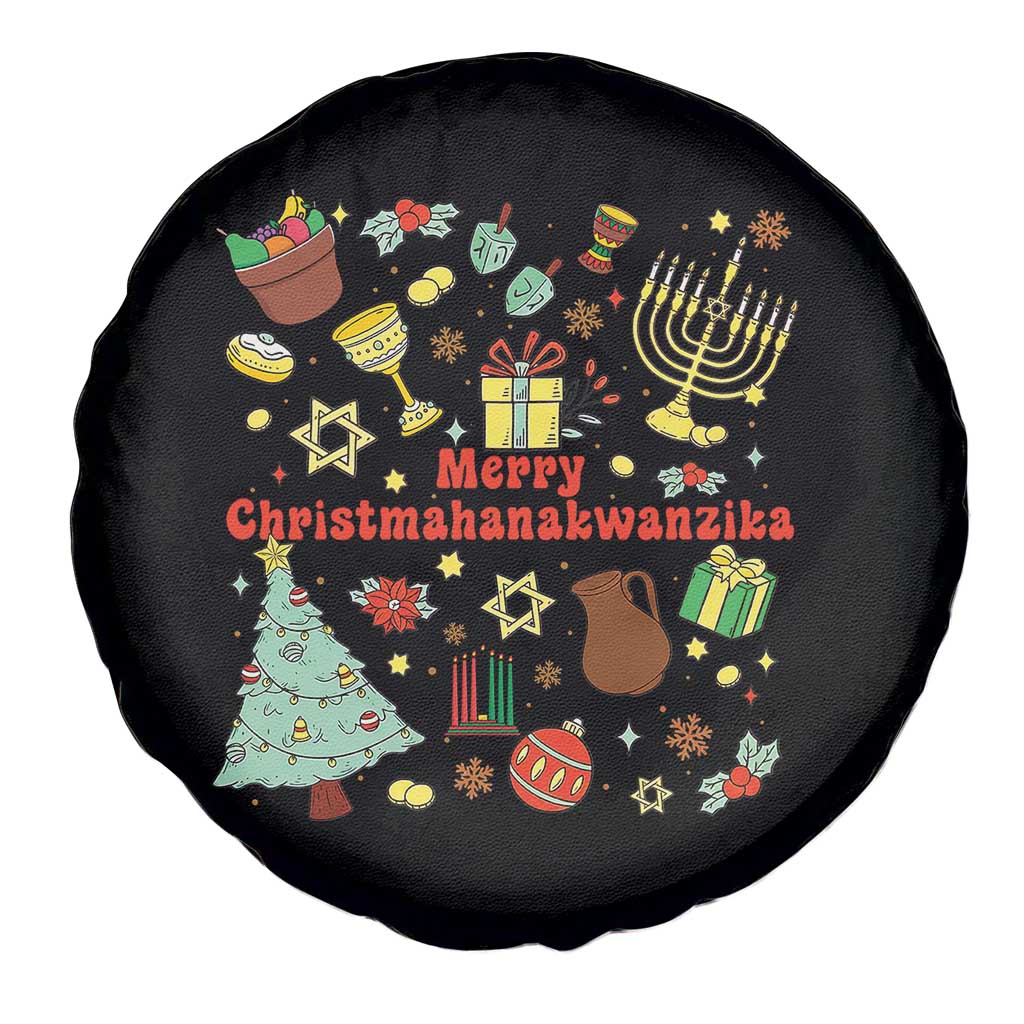 Merry Christmahanakwanzika Spare Tire Cover Funny Winter Holiday Gift - Print Your Wear