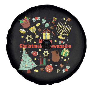 Merry Christmahanakwanzika Spare Tire Cover Funny Winter Holiday Gift - Print Your Wear