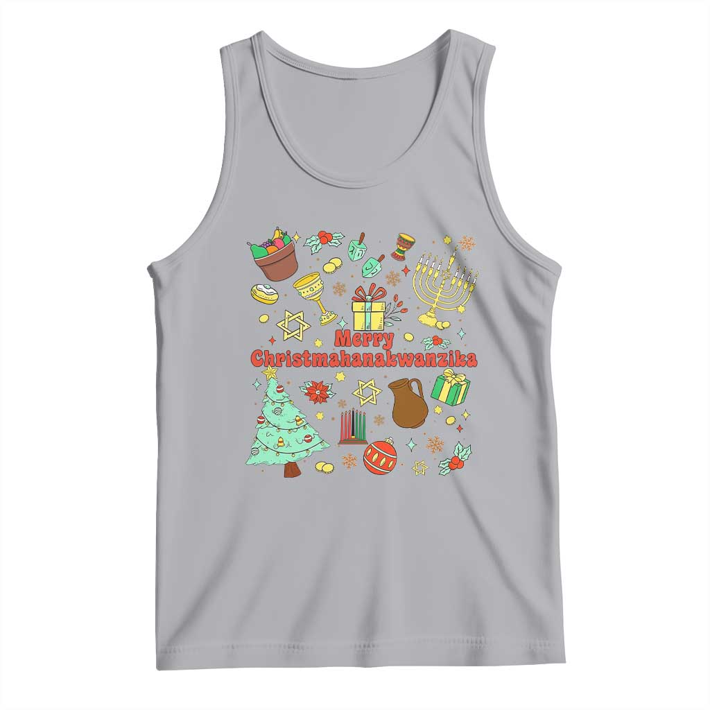 Merry Christmahanakwanzika Tank Top Funny Winter Holiday Gift TS12 Athletic Heather Print Your Wear