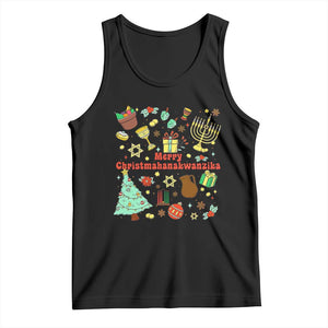 Merry Christmahanakwanzika Tank Top Funny Winter Holiday Gift TS12 Black Print Your Wear