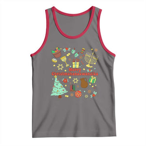 Merry Christmahanakwanzika Tank Top Funny Winter Holiday Gift TS12 Deep Heather Red Print Your Wear