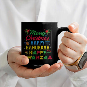 Merry Christmas Hanukkah Kwanzaa Coffee Mug Funny Holiday Gift TS12 Print Your Wear