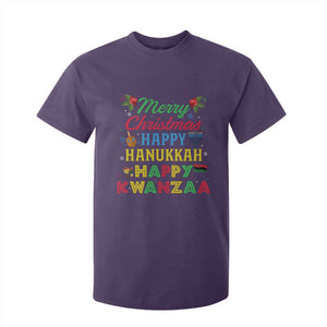 Merry Christmas Hanukkah Kwanzaa T Shirt For Kid Funny Holiday Gift TS12 Purple Print Your Wear