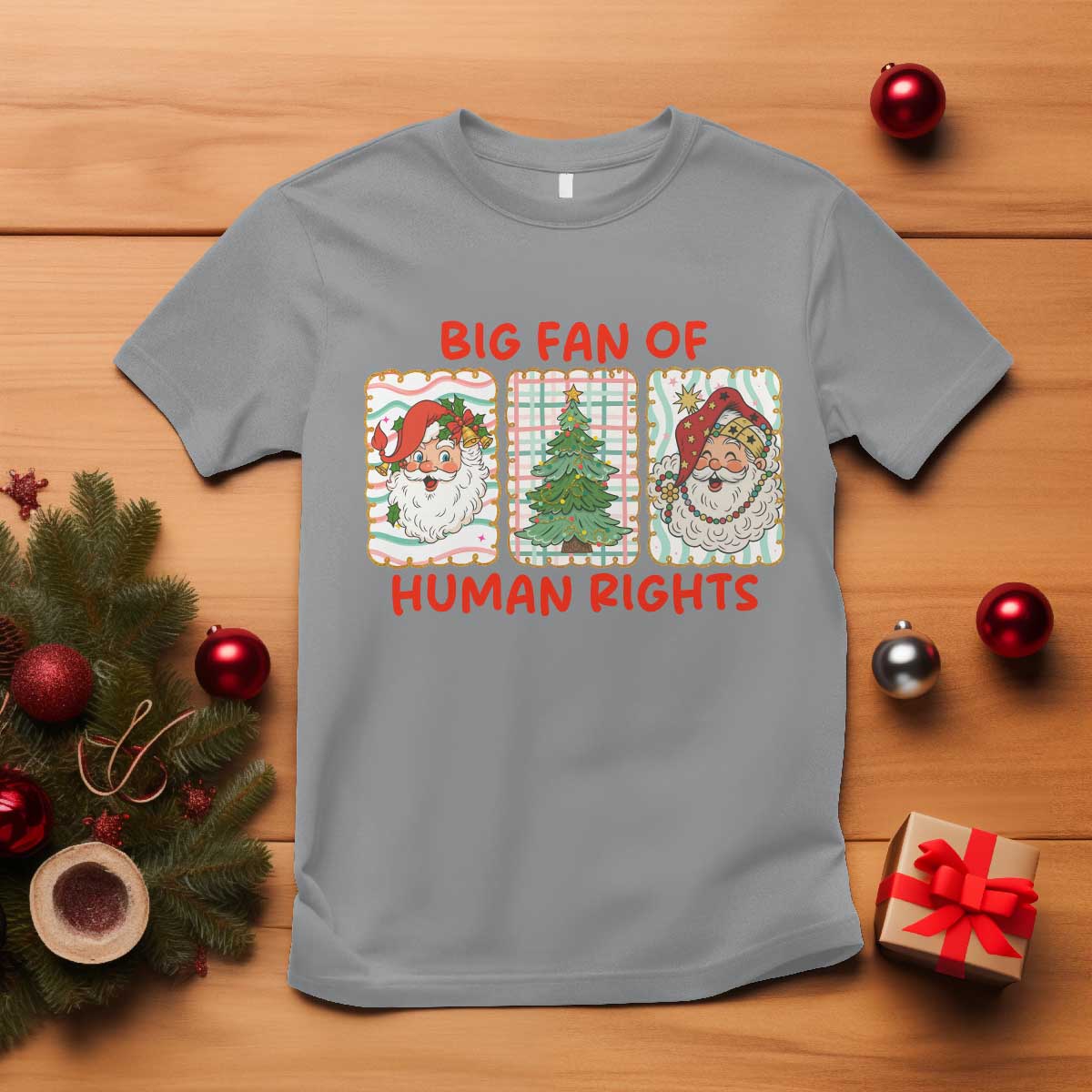 Big Fan Of Human Rights And Equality T Shirt Xmas Activism Gift TS12 Sport Gray Print Your Wear