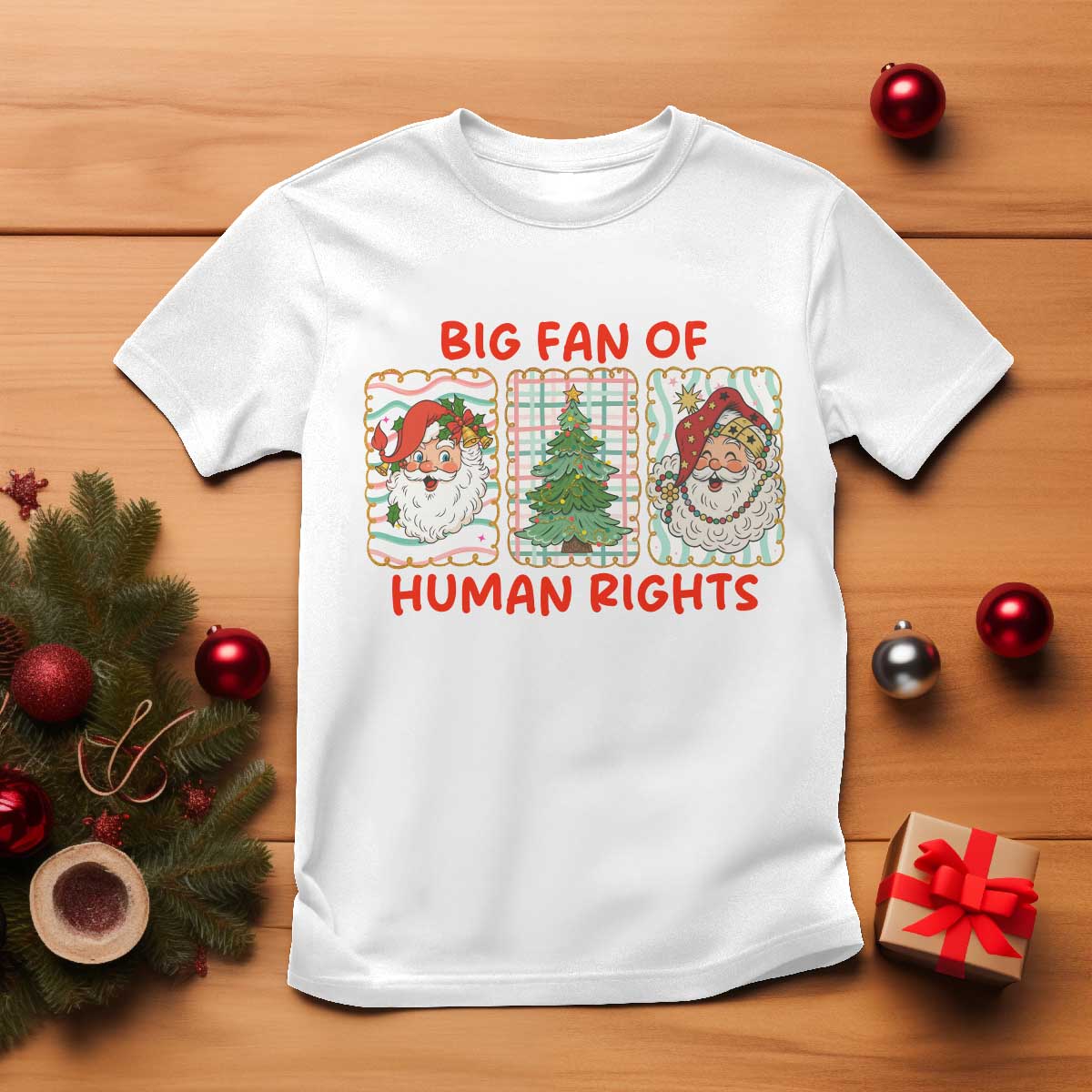 Big Fan Of Human Rights And Equality T Shirt Xmas Activism Gift TS12 White Print Your Wear
