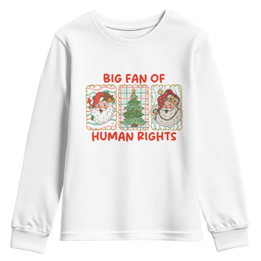 Big Fan Of Human Rights And Equality Youth Sweatshirt Xmas Activism Gift TS12 White Print Your Wear