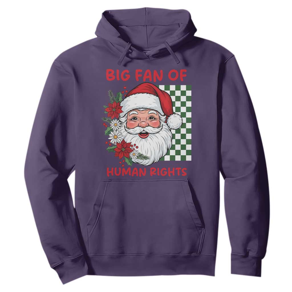 Christmas Cute Santa Big Fan Of Human Rights Gift Hoodie TS12 Purple Print Your Wear
