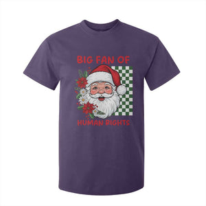 Christmas Cute Santa Big Fan Of Human Rights Gift T Shirt For Kid - Print Your Wear