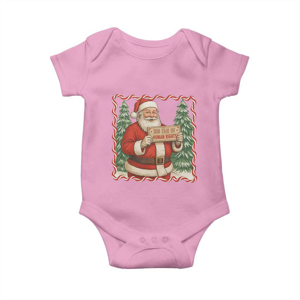 Christmas Gift For Big Fans Of Human Rights And Activism Baby Onesie TS12 Light Pink Print Your Wear