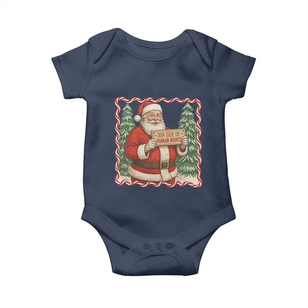 Christmas Gift For Big Fans Of Human Rights And Activism Baby Onesie TS12 Navy Print Your Wear