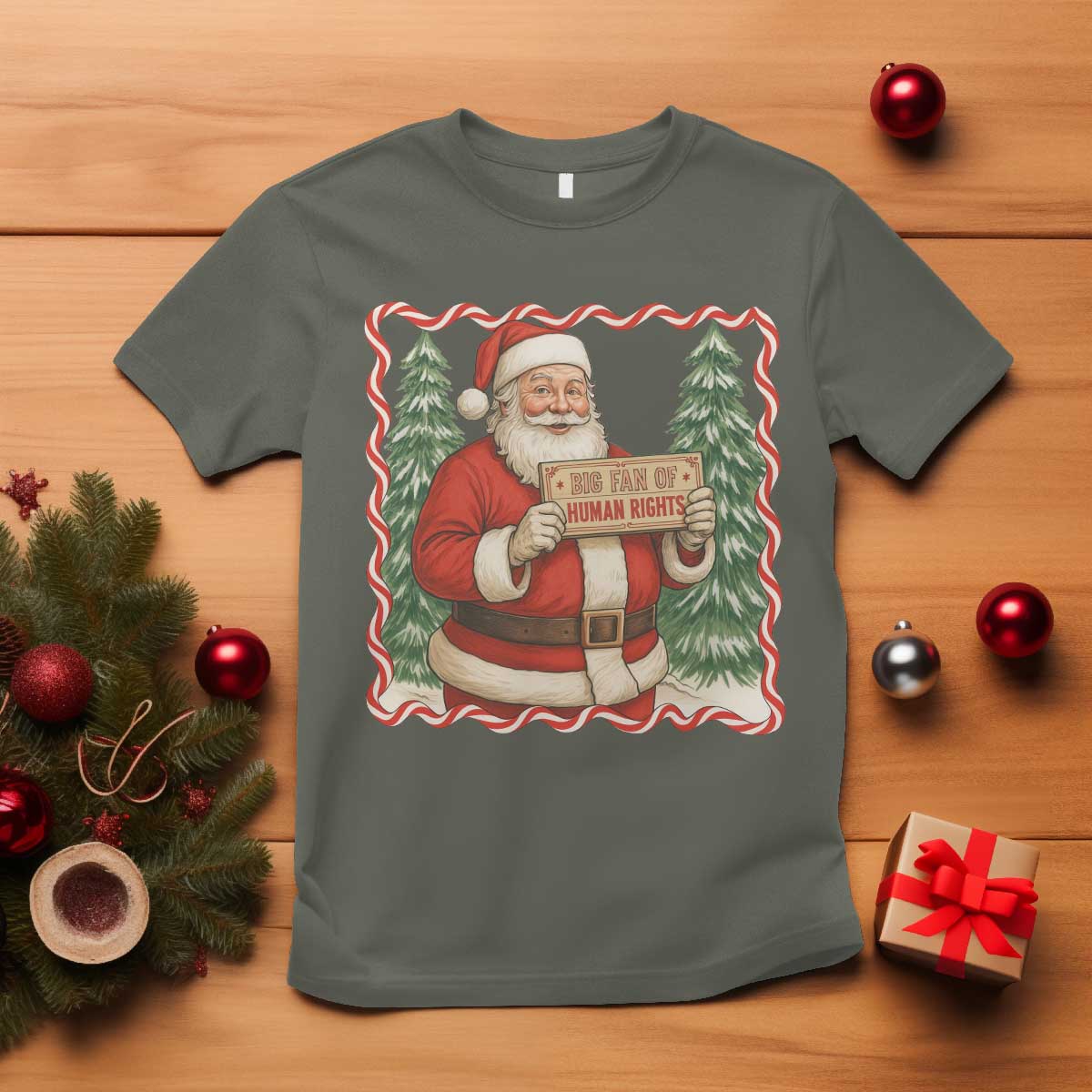 Christmas Gift For Big Fans Of Human Rights And Activism T Shirt TS12 Military Green Print Your Wear