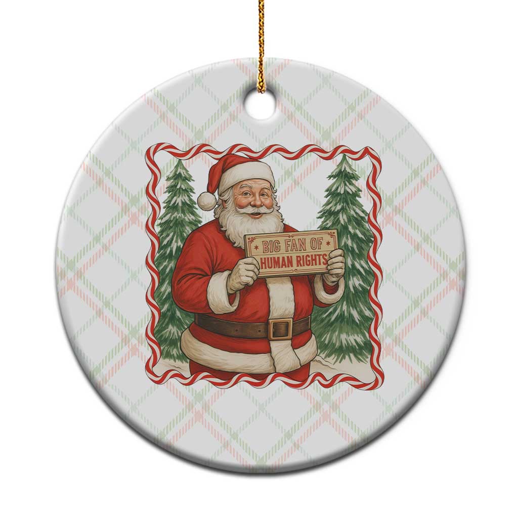 Christmas Gift For Big Fans Of Human Rights And Activism Ceramic Ornament TS12 1pc Christmas Plaid Print Your Wear
