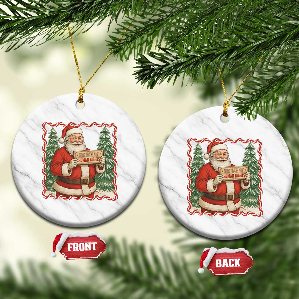 Christmas Gift For Big Fans Of Human Rights And Activism Ceramic Ornament TS12 1pc White Marble Print Your Wear