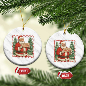 Christmas Gift For Big Fans Of Human Rights And Activism Ceramic Ornament TS12 1pc White Marble Print Your Wear