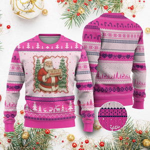Xmas Gift For Big Fans Of Human Rights And Activism Ugly Christmas Sweater TS12 Hot Pink Print Your Wear