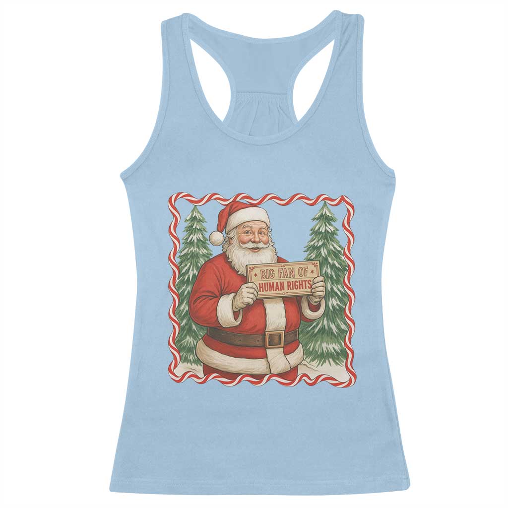 Christmas Gift For Big Fans Of Human Rights And Activism Racerback Tank Top TS12 Light Blue Print Your Wear