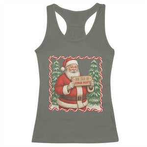 Christmas Gift For Big Fans Of Human Rights And Activism Racerback Tank Top TS12 Military Green Print Your Wear