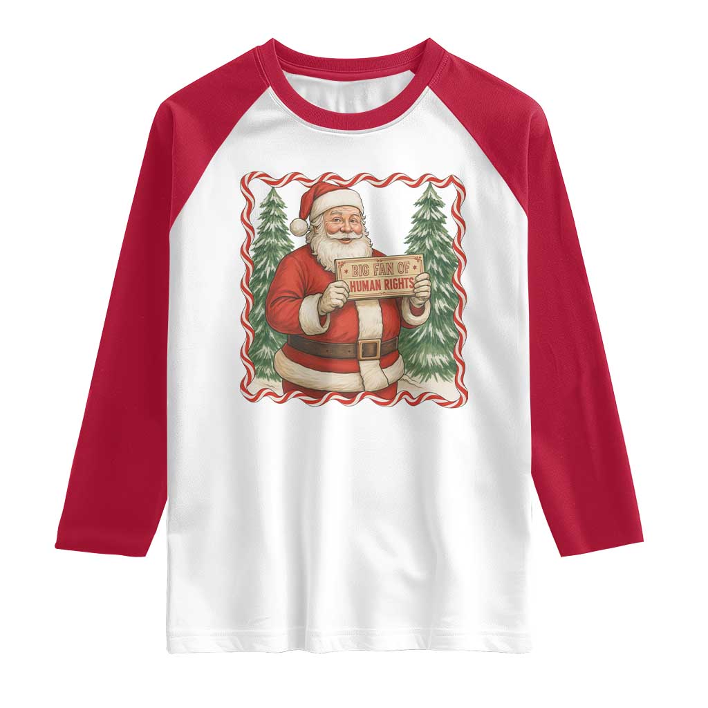 Christmas Gift For Big Fans Of Human Rights And Activism Raglan Shirt TS12 White Red Print Your Wear
