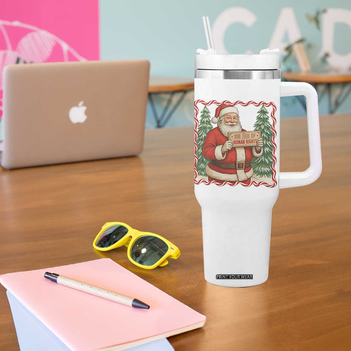 Christmas Gift For Big Fans Of Human Rights And Activism Tumbler With Handle - Print Your Wear