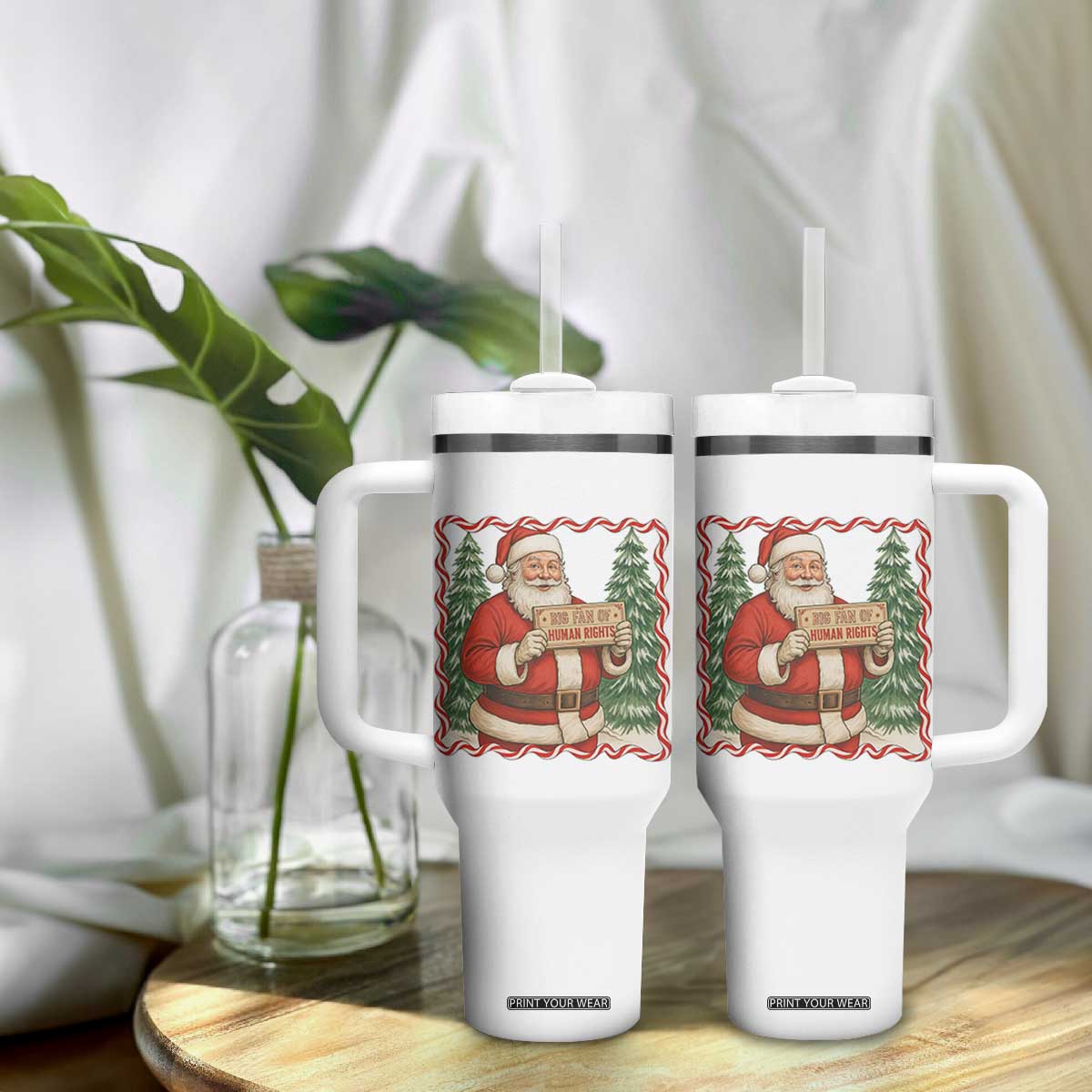 Christmas Gift For Big Fans Of Human Rights And Activism Tumbler With Handle - Print Your Wear