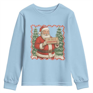 Christmas Gift For Big Fans Of Human Rights And Activism Youth Sweatshirt TS12 Light Blue Print Your Wear