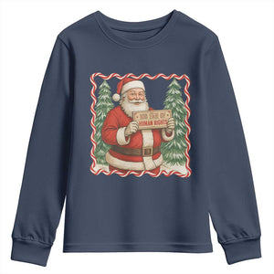 Christmas Gift For Big Fans Of Human Rights And Activism Youth Sweatshirt TS12 Navy Print Your Wear