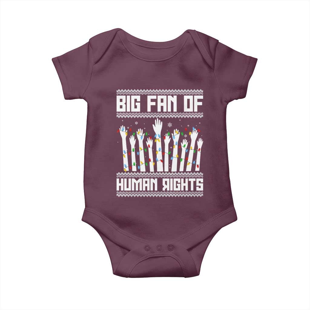 Big Fan Of Human Rights Equality Supporters Baby Onesie Christmas Gift TS12 Maroon Print Your Wear