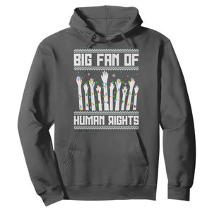 Big Fan Of Human Rights Equality Supporters Hoodie Christmas Gift TS12 Dark Heather Print Your Wear