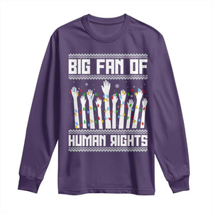 Big Fan Of Human Rights Equality Supporters Long Sleeve Shirt Christmas Gift TS12 Purple Print Your Wear