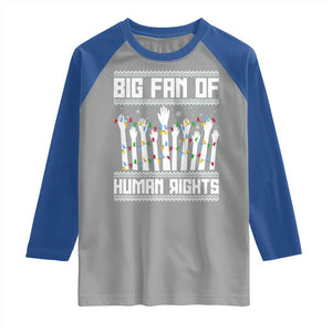 Big Fan Of Human Rights Equality Supporters Raglan Shirt Christmas Gift TS12 Sport Gray Royal Print Your Wear