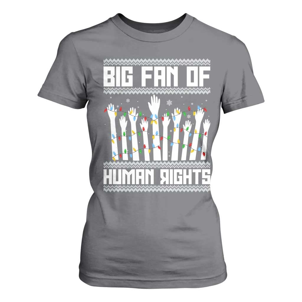 Big Fan Of Human Rights Equality Supporters T Shirt For Women Christmas Gift TS12 Charcoal Print Your Wear