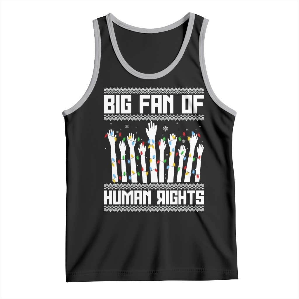 Big Fan Of Human Rights Equality Supporters Tank Top Christmas Gift TS12 Black Athletic Heather Print Your Wear
