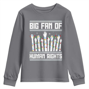 Big Fan Of Human Rights Equality Supporters Youth Sweatshirt Christmas Gift TS12 Charcoal Print Your Wear