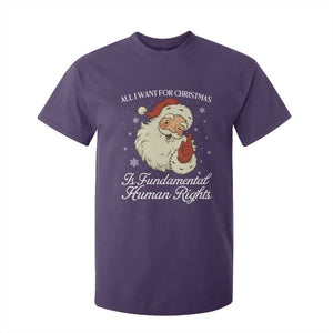 All I Want For Christmas Is Fundamental Human Rights T Shirt For Kid Xmas Supporters Gift TS12 Purple Print Your Wear