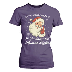 All I Want For Christmas Is Fundamental Human Rights T Shirt For Women Xmas Supporters Gift TS12 Purple Print Your Wear