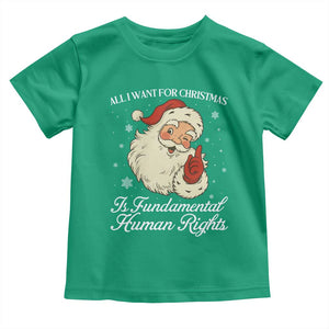 All I Want For Christmas Is Fundamental Human Rights Toddler T Shirt Xmas Supporters Gift TS12 Irish Green Print Your Wear