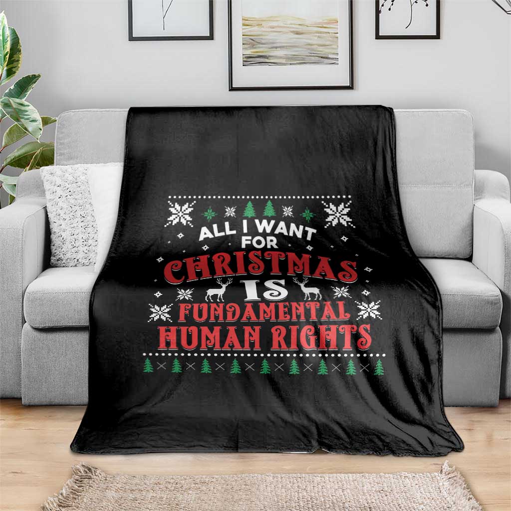 Christmas Gift For Fundamental Human Rights Supporters Throw Blanket TS12 Print Your Wear