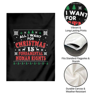 Christmas Gift For Fundamental Human Rights Supporters Garden Flag TS12 Print Your Wear
