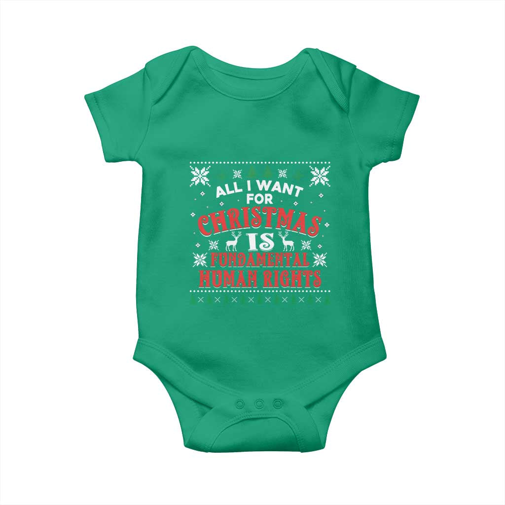Christmas Gift For Fundamental Human Rights Supporters Baby Onesie TS12 Irish Green Print Your Wear