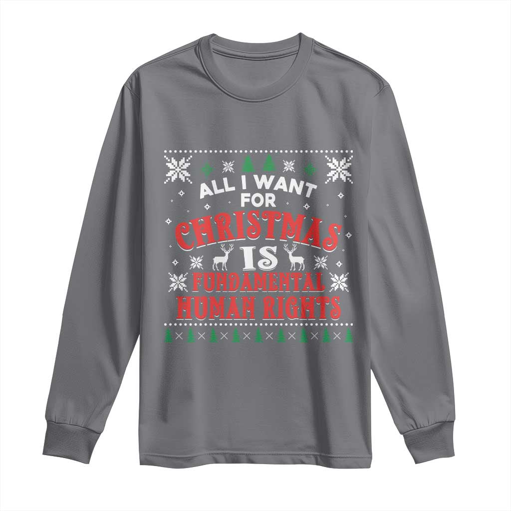 Christmas Gift For Fundamental Human Rights Supporters Long Sleeve Shirt - Print Your Wear