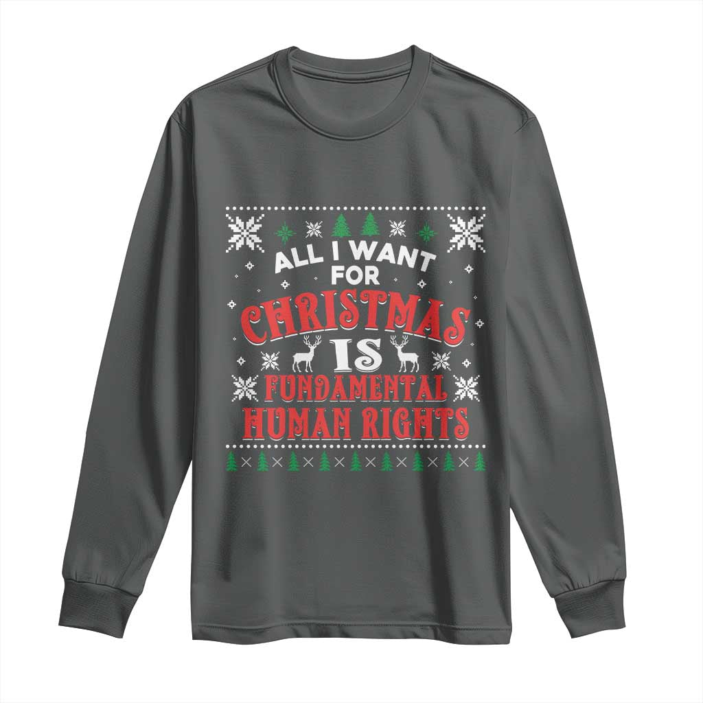 Christmas Gift For Fundamental Human Rights Supporters Long Sleeve Shirt - Print Your Wear