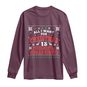 Christmas Gift For Fundamental Human Rights Supporters Long Sleeve Shirt - Print Your Wear
