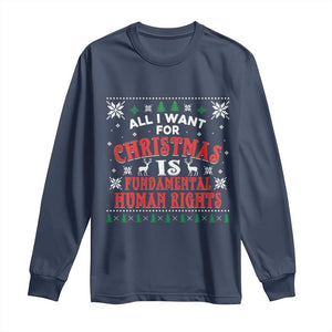 Christmas Gift For Fundamental Human Rights Supporters Long Sleeve Shirt - Print Your Wear