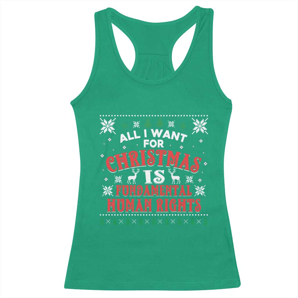 Christmas Gift For Fundamental Human Rights Supporters Racerback Tank Top TS12 Irish Green Print Your Wear