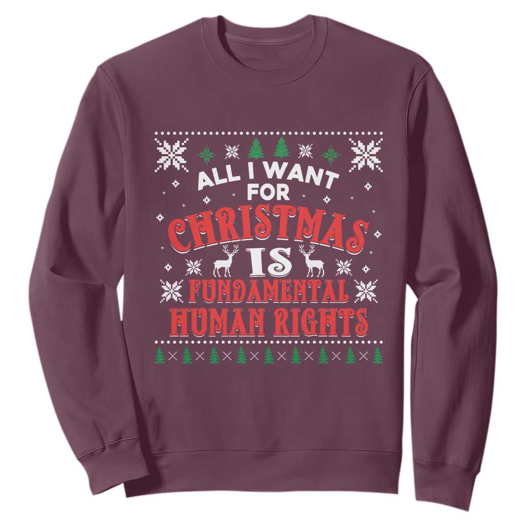 Christmas Gift For Fundamental Human Rights Supporters Sweatshirt - Print Your Wear